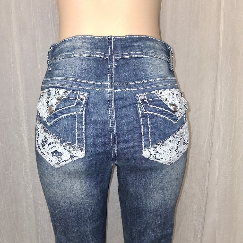 CATO premium Classic Blue Boot Cut Women's Jeans Size  8 - Picture 10 of 16